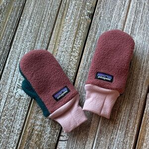 Patagonia Kids' Mittens - Pink and Brown
